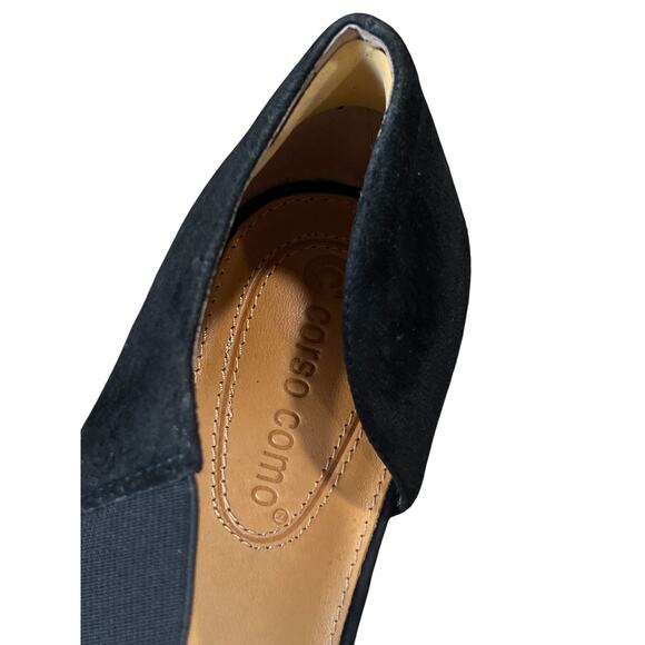 Corso Como Denice Suede Closed Toe Heels Size 8.5 in Black - Picture 12 of 12